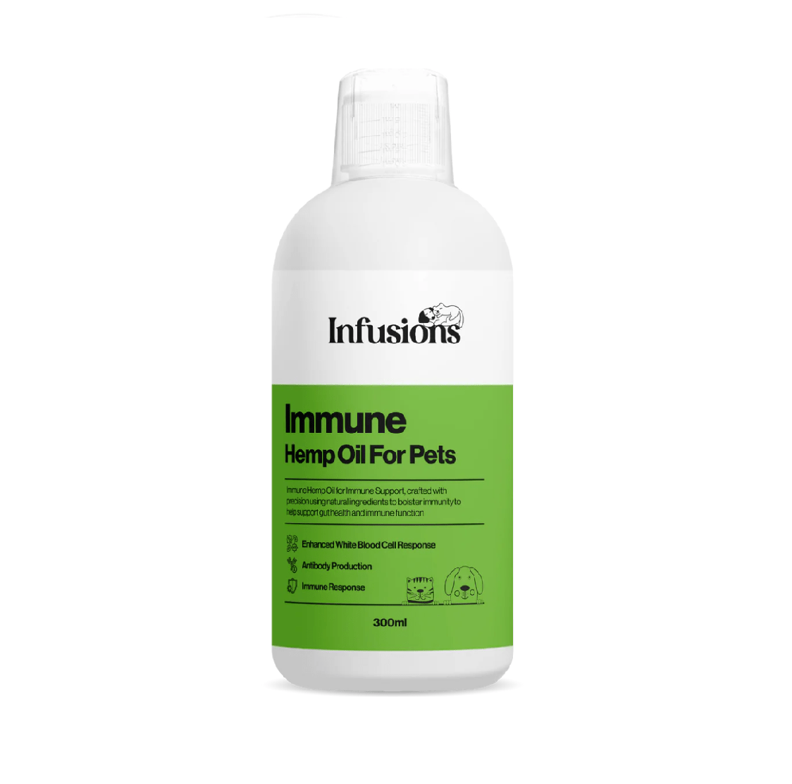 Immune Hemp Oil – Natural Herbal Supplement for Dogs & Cats 300ml
