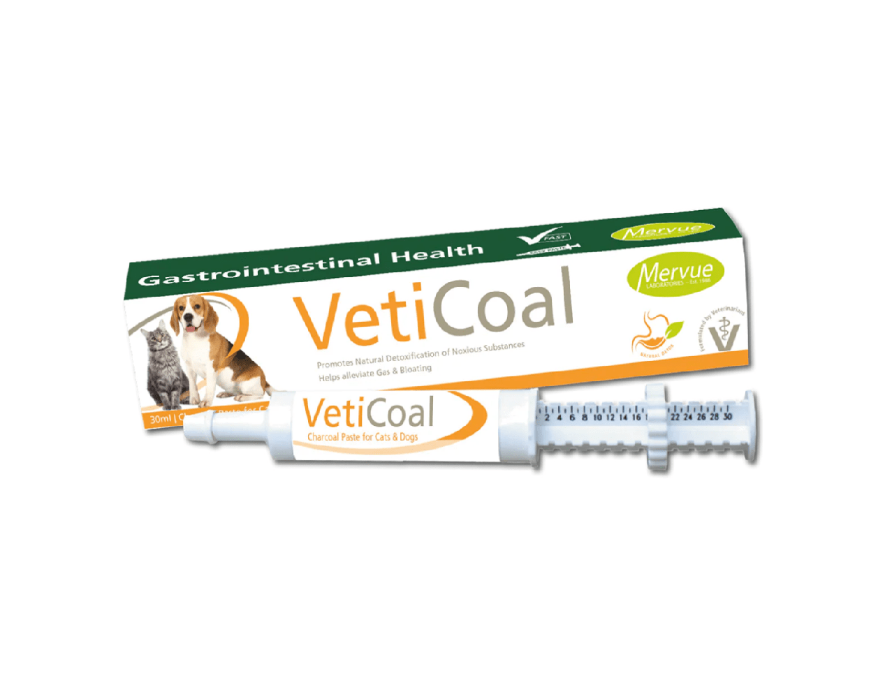 VetiCoal Charcoal Paste for Dogs & Cats – Digestive & Toxin Support 30ml