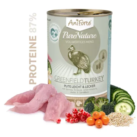 PureNature GreenField Turkey 400G for Dogs — NATURAL Wet Food
