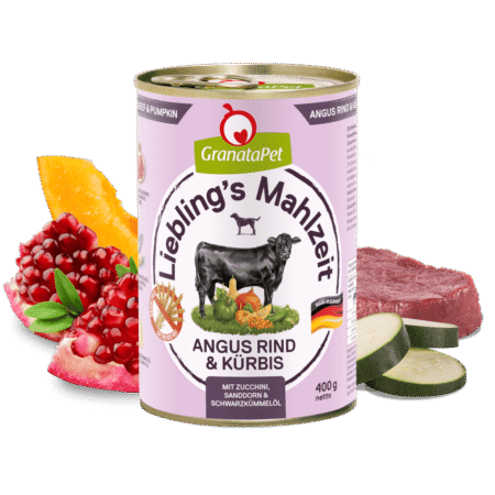 GranataPet Liebling’s Mahlzeit 400g– Angus BEEF & PUMPKIN for Dogs