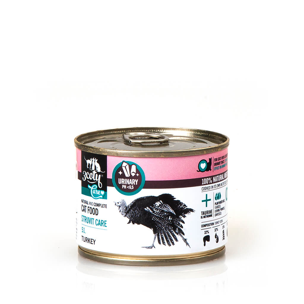 51. TURKEY Struvite Care - 3COTY® CAT FOOD 80g/180g