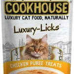 COOKHOUSE Luxury Licks Chicken Puree Treats for Cats – 6 x 15g Sachets