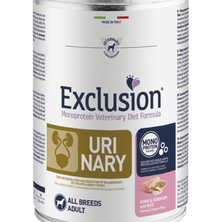Exclusion Urinary Dog Pork & Sorghum and Rice 400g Wet Dog Food