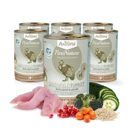 Special Offer Pack of 6 cans - PureNature GreenField Turkey 400G for Dogs