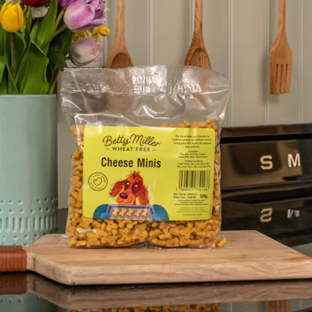 Betty Miller’s Wheat-Free Cheese Minis – Soft-Baked Cheddar Dog Treats 400g