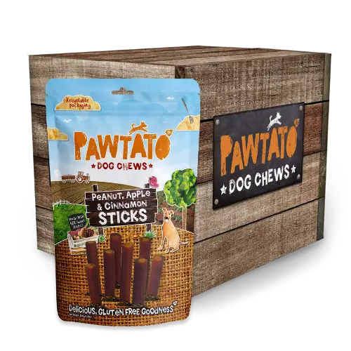 Pawtato Sticks with Peanut Apple & Cinnamon 120g × 6